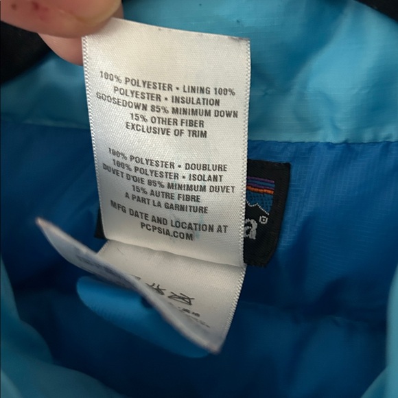 Patagonia Hi Loft Down Sweater Puffer Jacket Full Zip Blue Winter - Picture 4 of 7